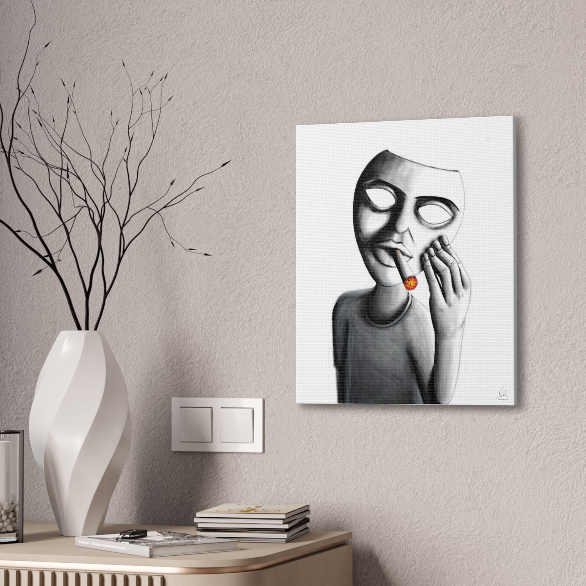 "Show Off" Art Canvas Print — Modern Abstract Wall Decor