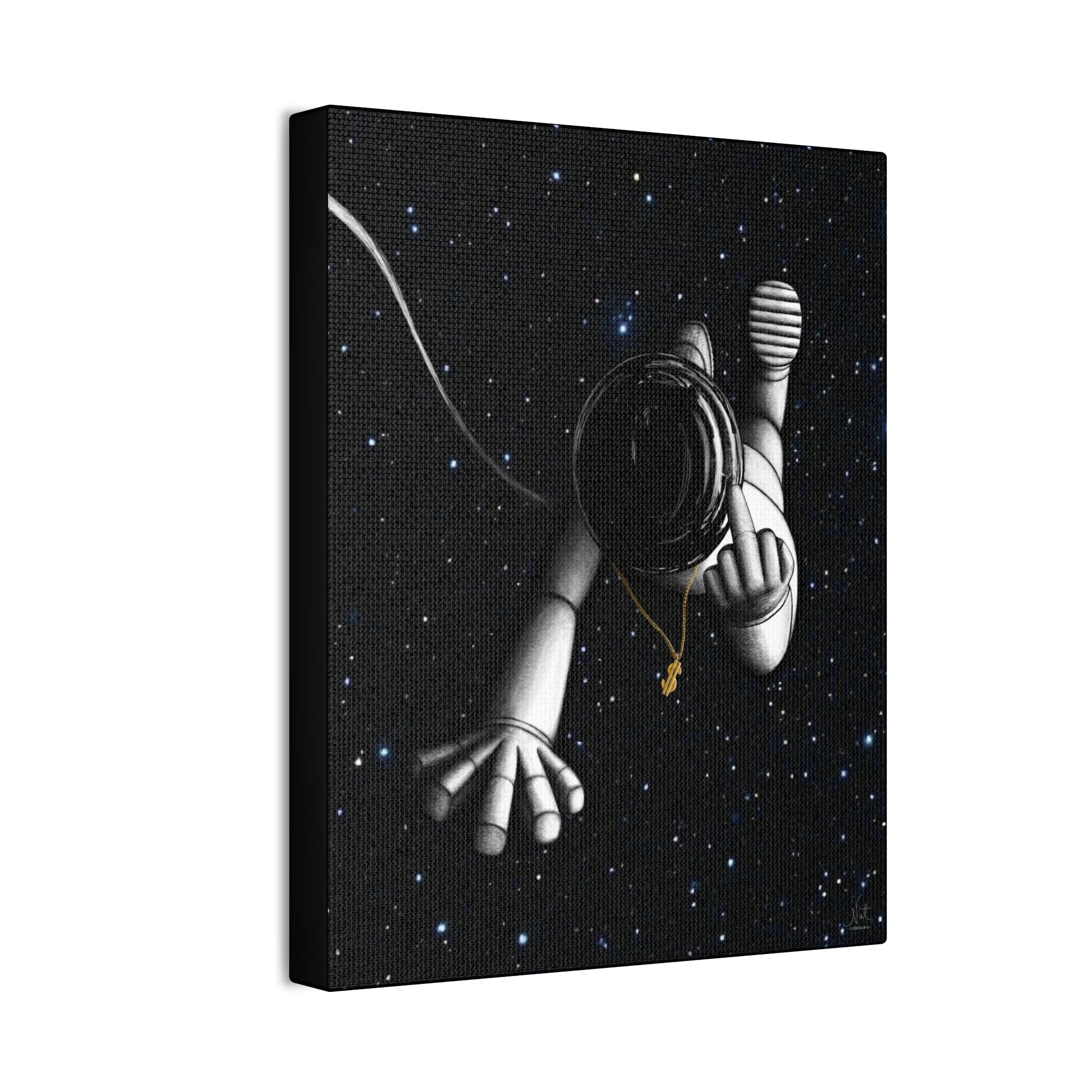 "Give Me Space" Art Canvas Print — Modern Abstract Wall Decor