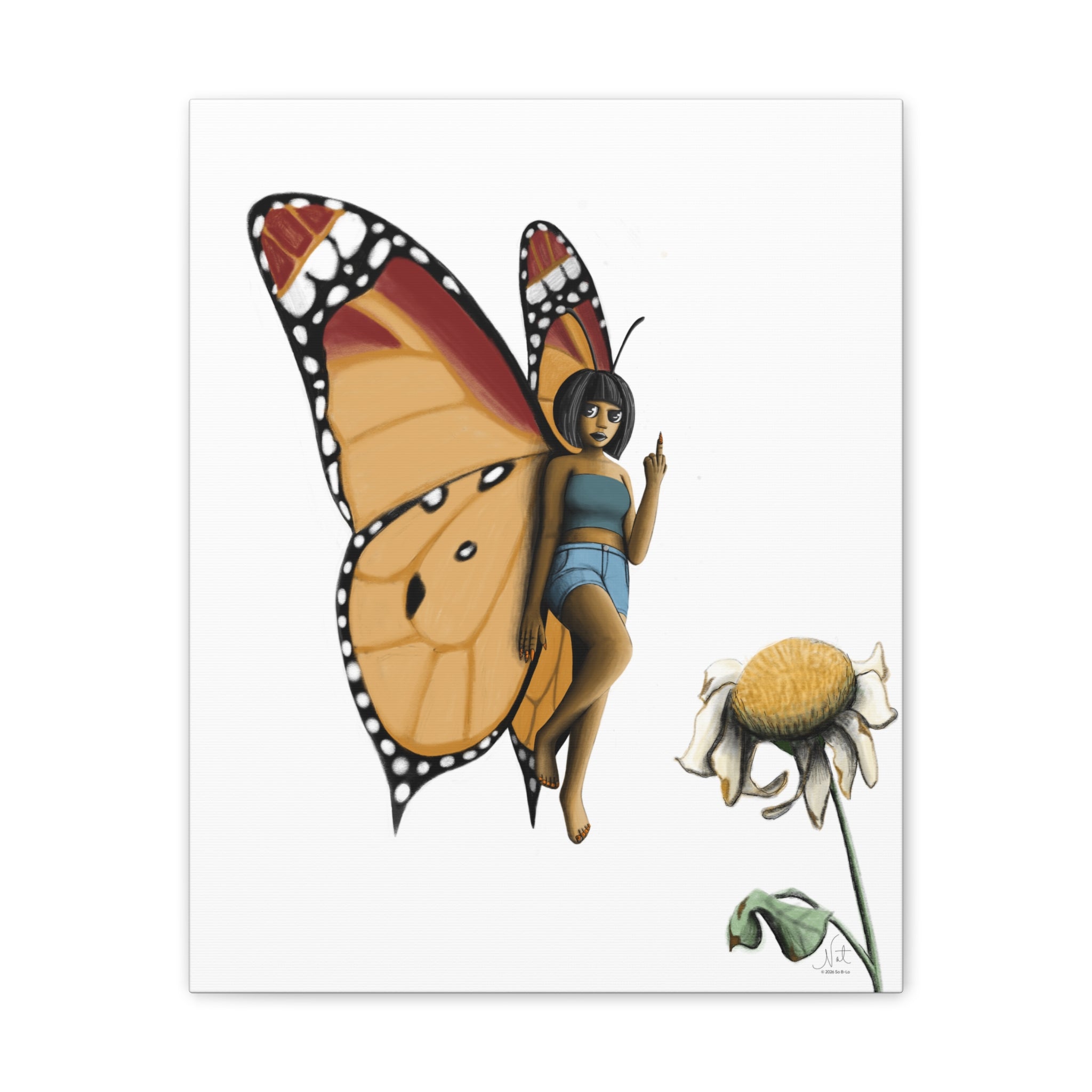 "Beautiful Menace" Art Canvas Print — Modern Abstract Wall Decor