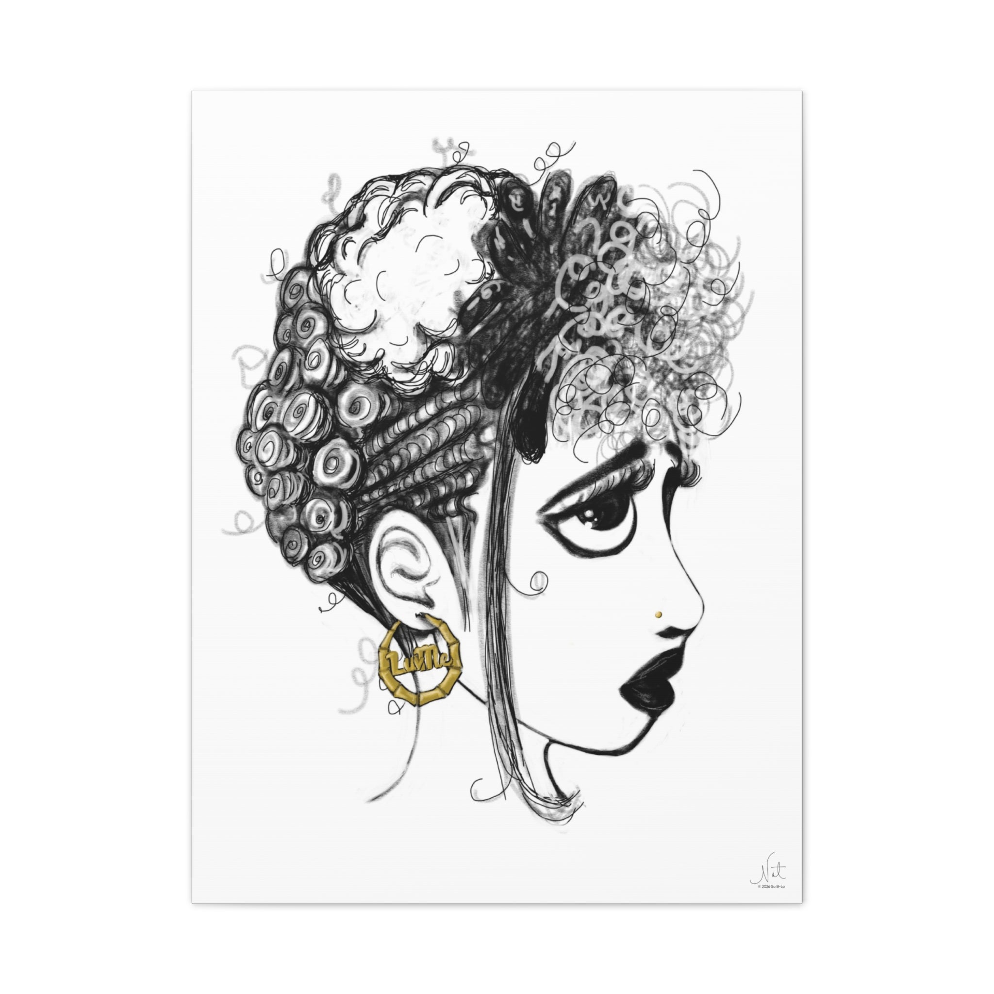 "High Maintenance" Art Canvas Print — Modern Abstract Wall Decor