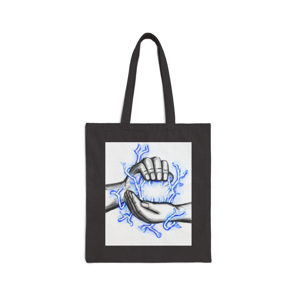 "Untapped" Tote Bag — Electric Hands & Blue Lightning