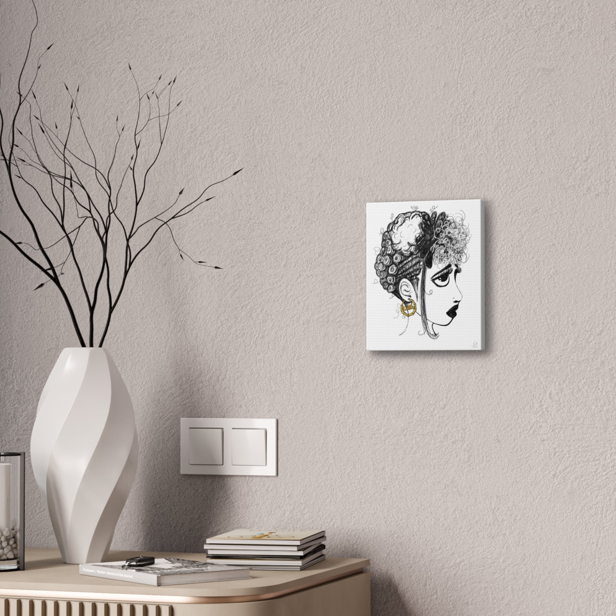 "High Maintenance" Art Canvas Print — Modern Abstract Wall Decor