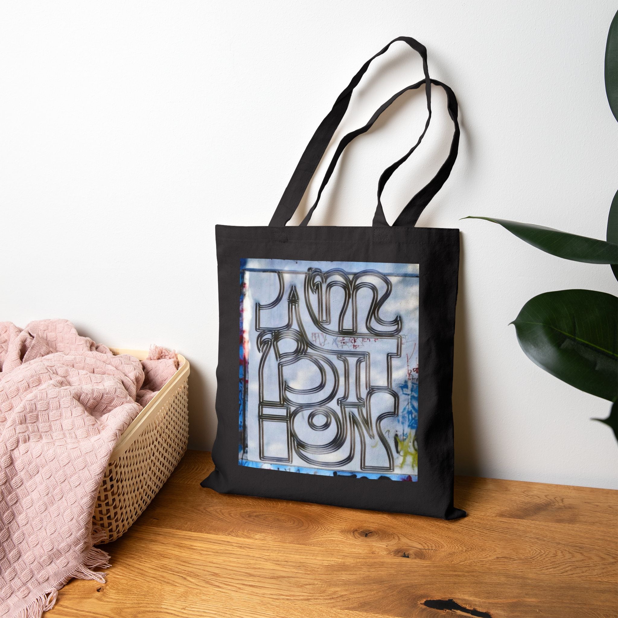 "Ambition" Canvas Tote Bag — Urban Graffiti Art Print