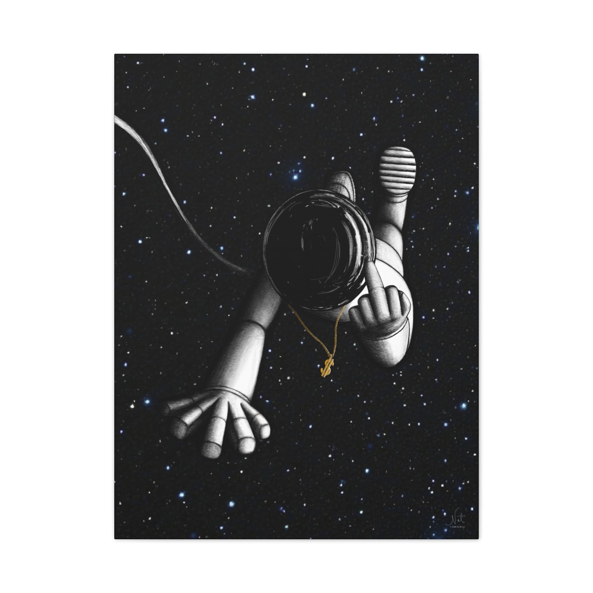 "Give Me Space" Art Canvas Print — Modern Abstract Wall Decor