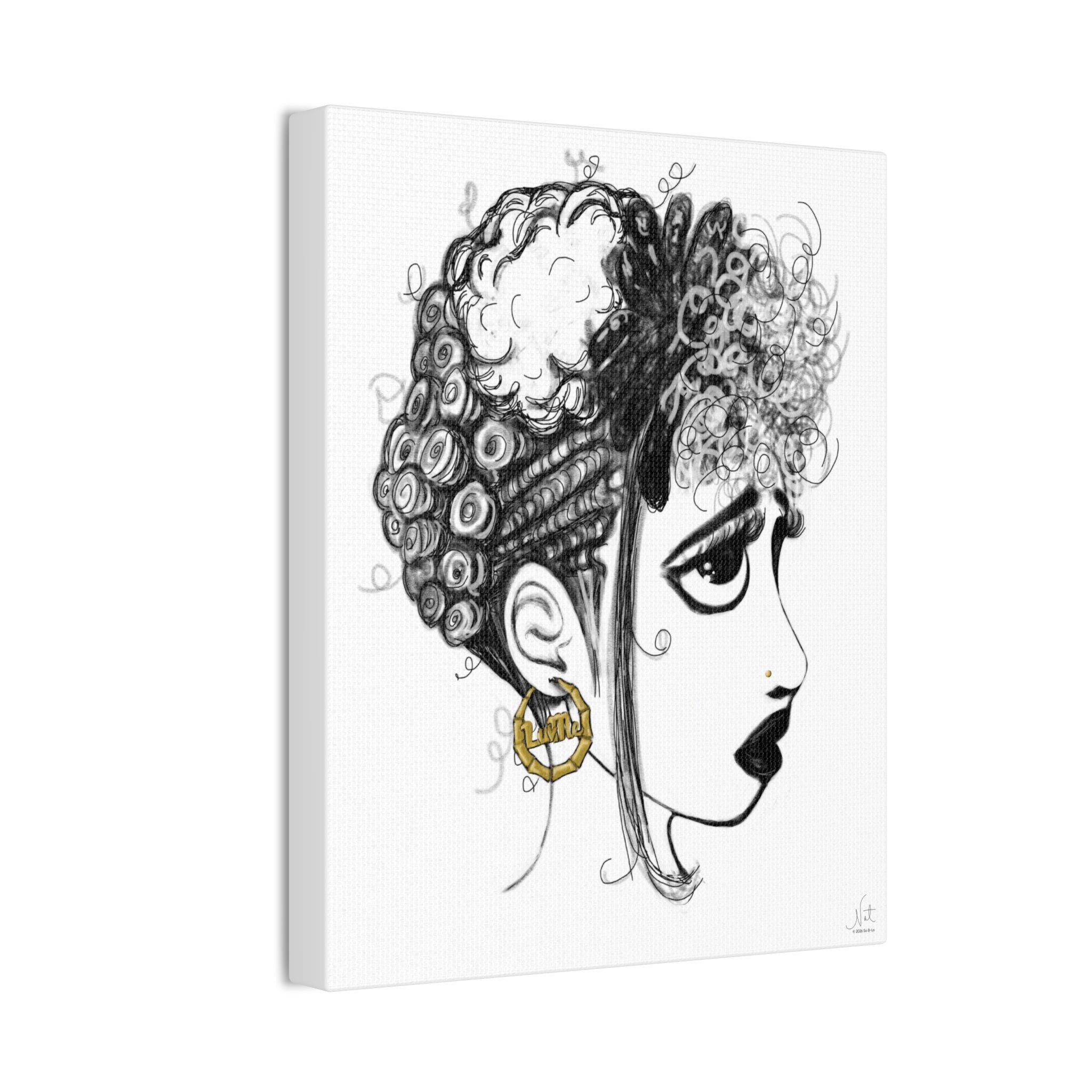 "High Maintenance" Art Canvas Print — Modern Abstract Wall Decor