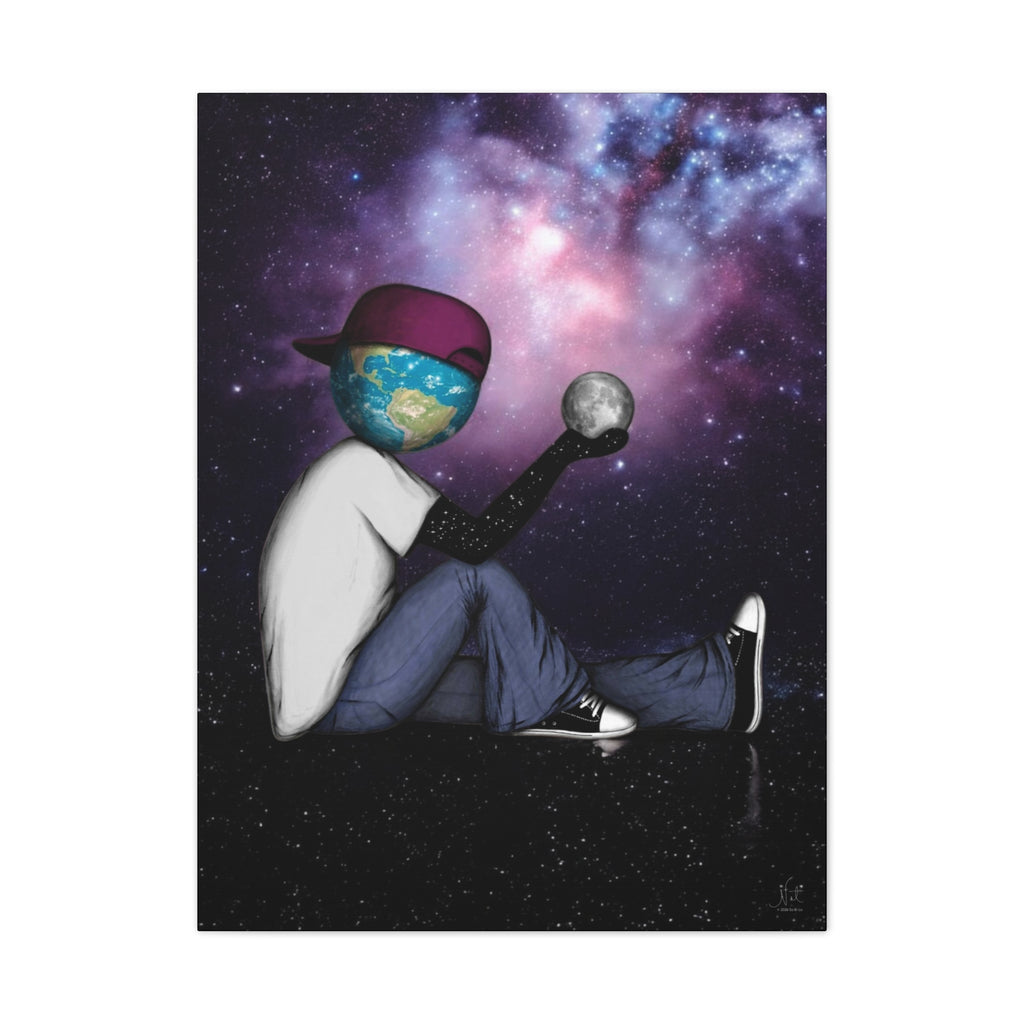 "The World A Head" Art Canvas Print — Modern Abstract Wall Decor