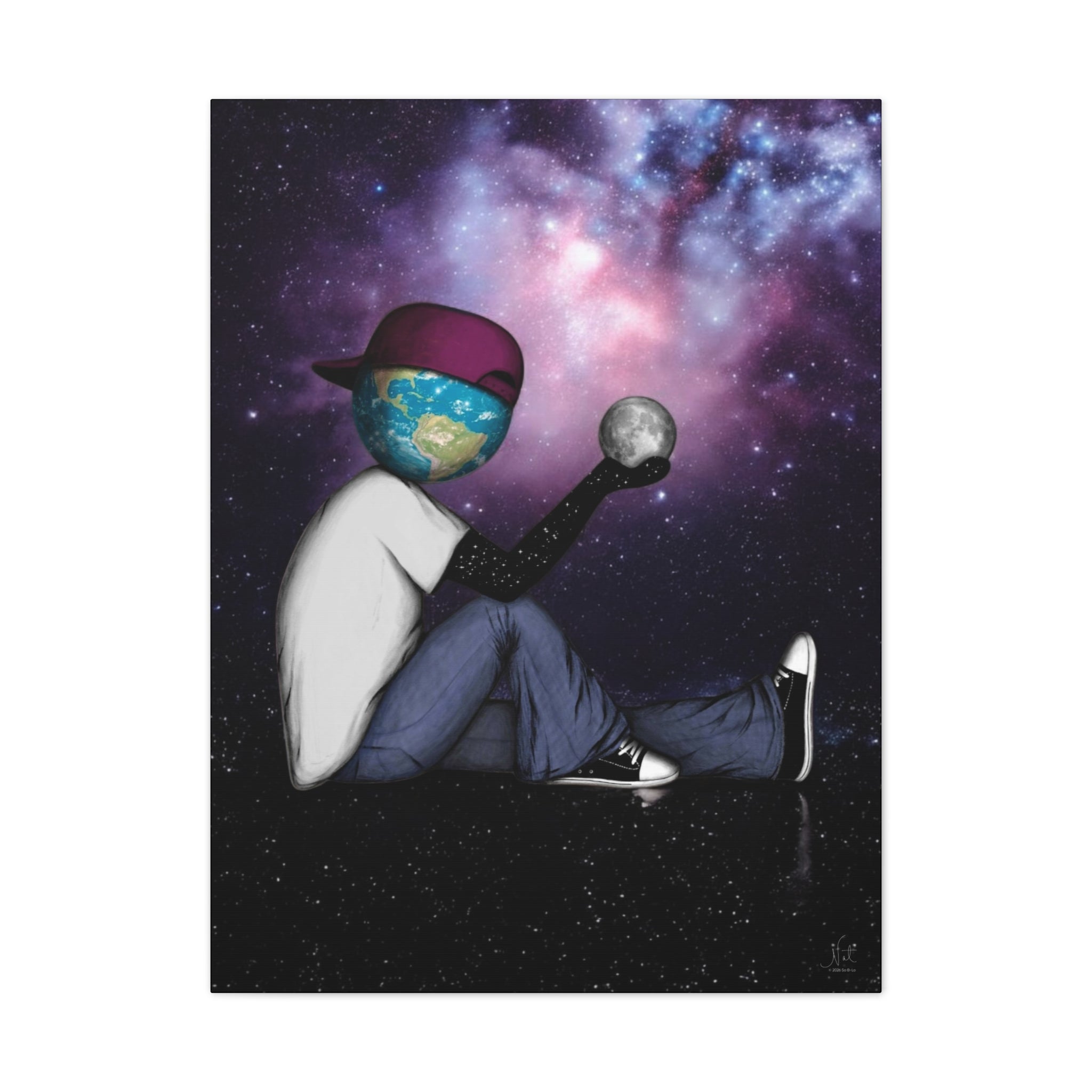 "The World A Head" Art Canvas Print — Modern Abstract Wall Decor