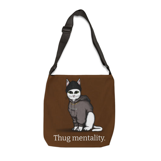 "Thug mentality" Adjustable Tote Bag