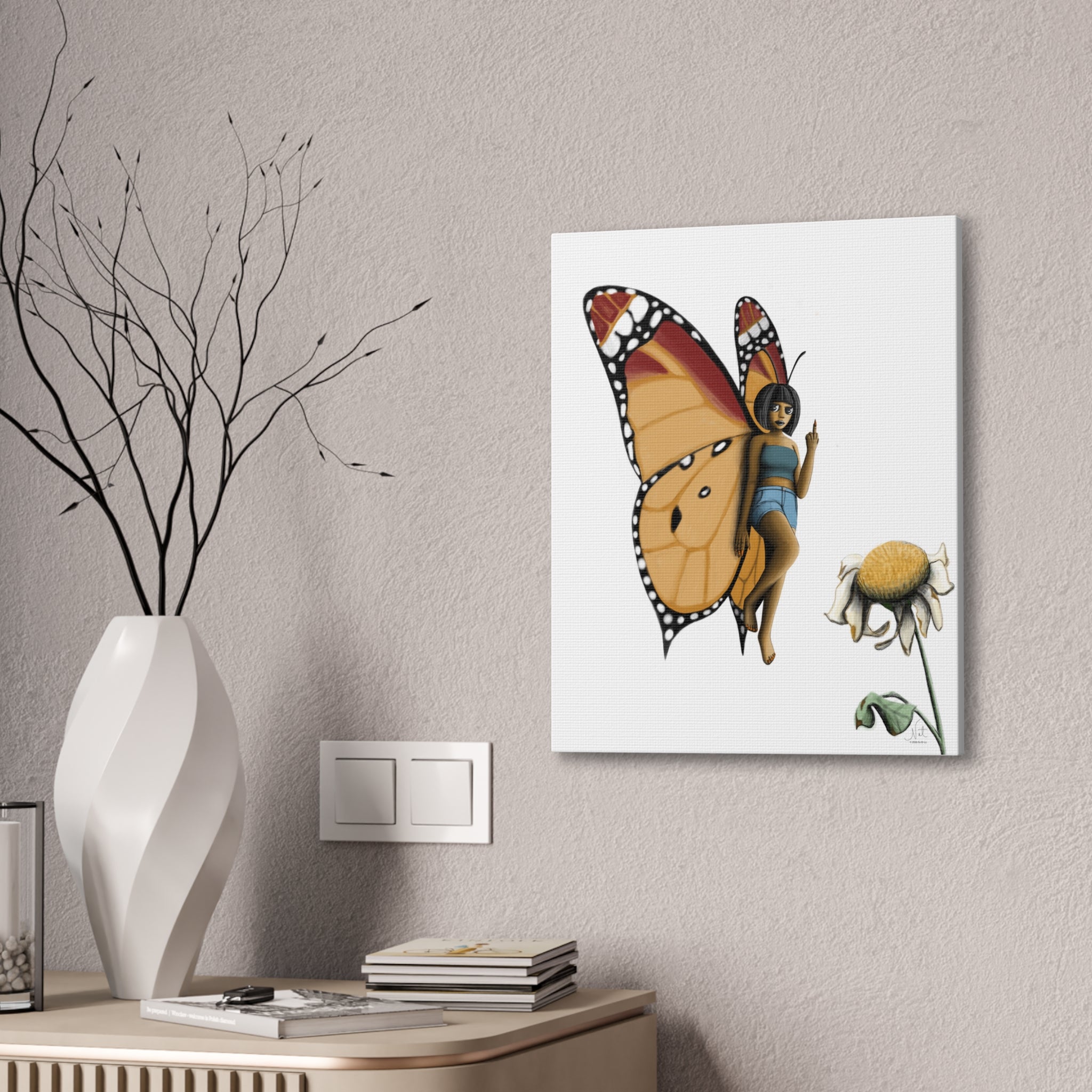 "Beautiful Menace" Art Canvas Print — Modern Abstract Wall Decor