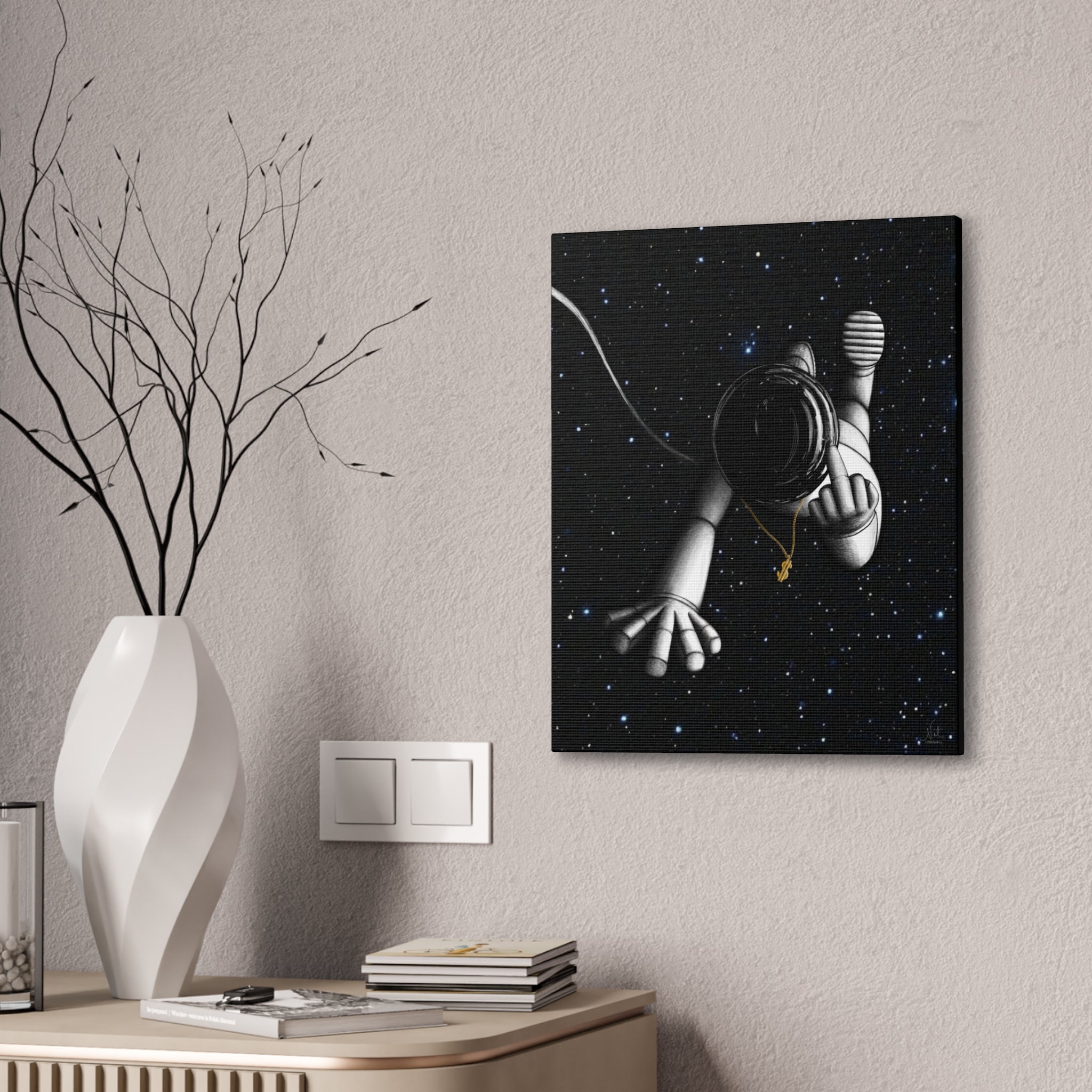 "Give Me Space" Art Canvas Print — Modern Abstract Wall Decor