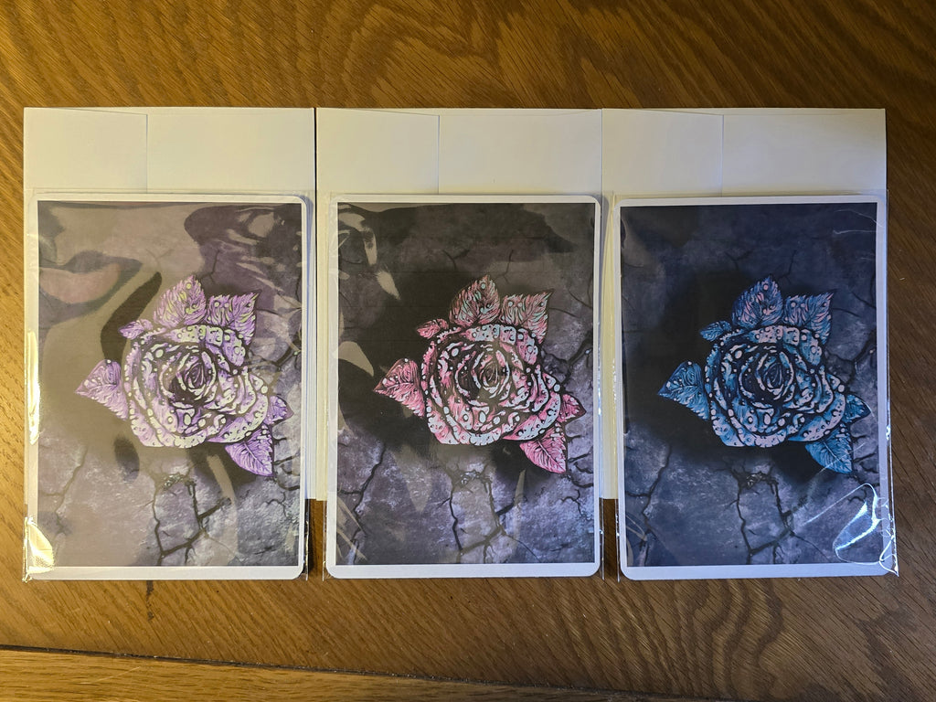 Mood Mail "Rose From the Concrete" 5x7 Art Print Bundle (Set of 3)