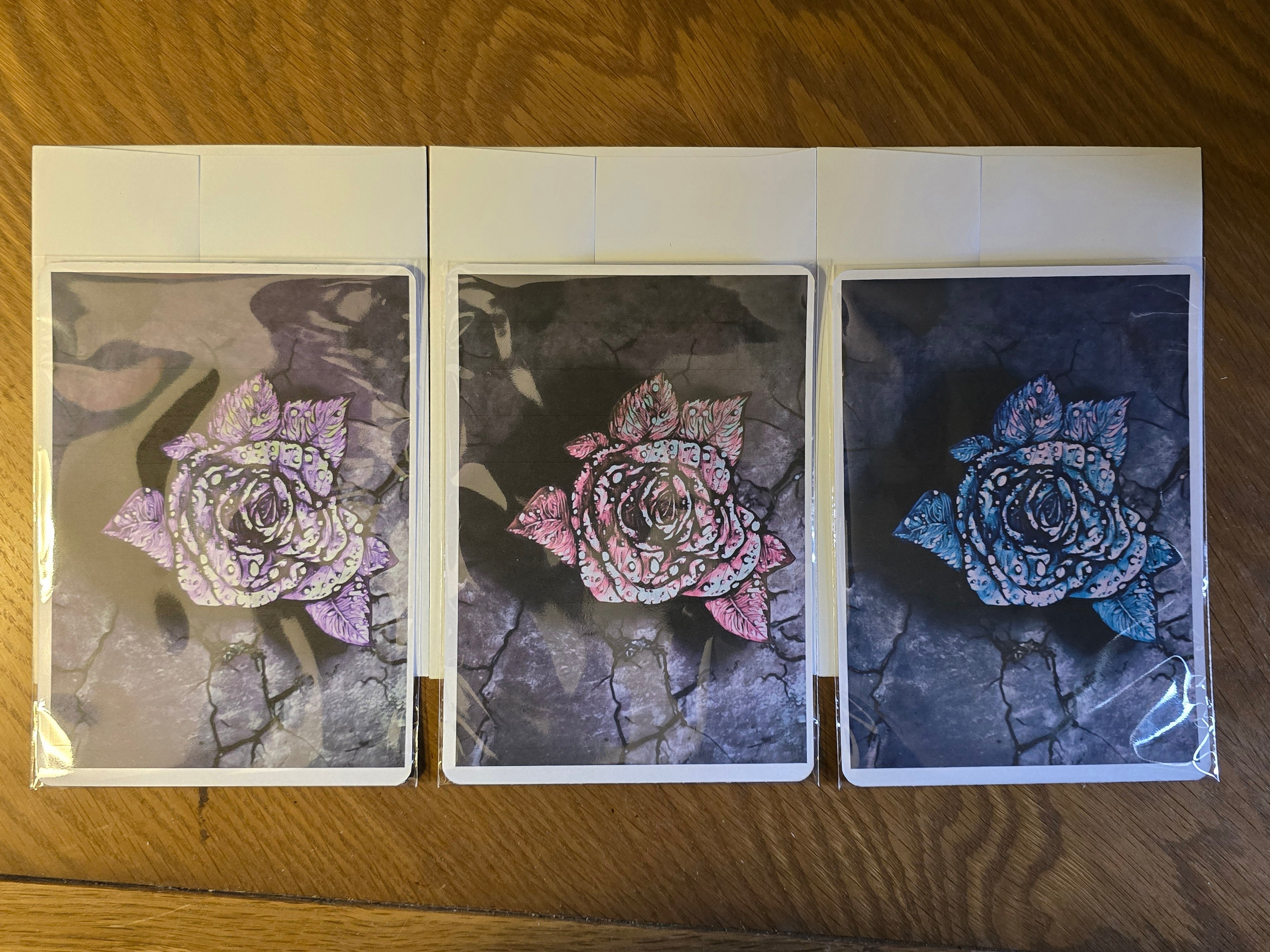 Mood Mail "Rose From the Concrete" 5x7 Art Print Bundle (Set of 3)