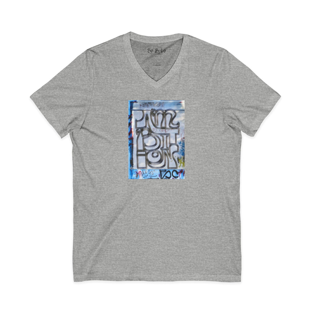 "Ambition" Abstract Graffiti V-Neck Tee — Urban Street Art Design