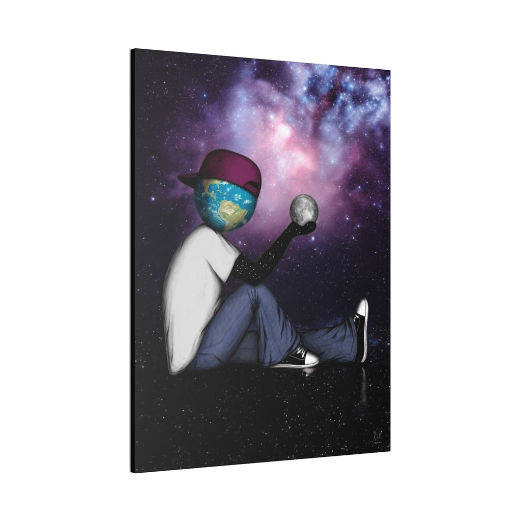 "The World A Head" Art Canvas Print — Modern Abstract Wall Decor