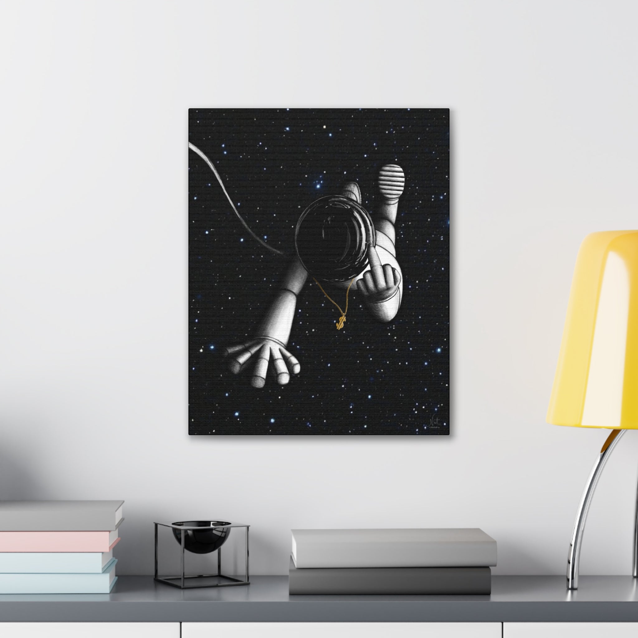 "Give Me Space" Art Canvas Print — Modern Abstract Wall Decor