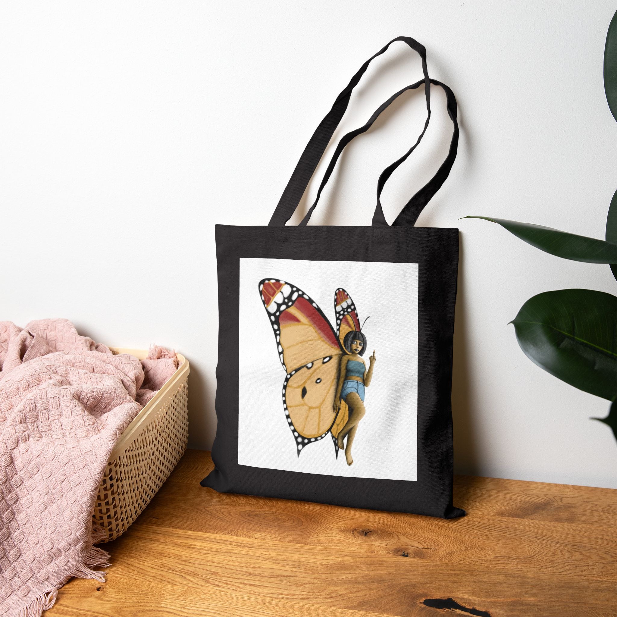 "Beautiful Menace" Monarch Butterfly Fairy Tote