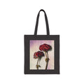 "We Bloom" Canvas Tote Bag — Vintage Red Carnations Art Print