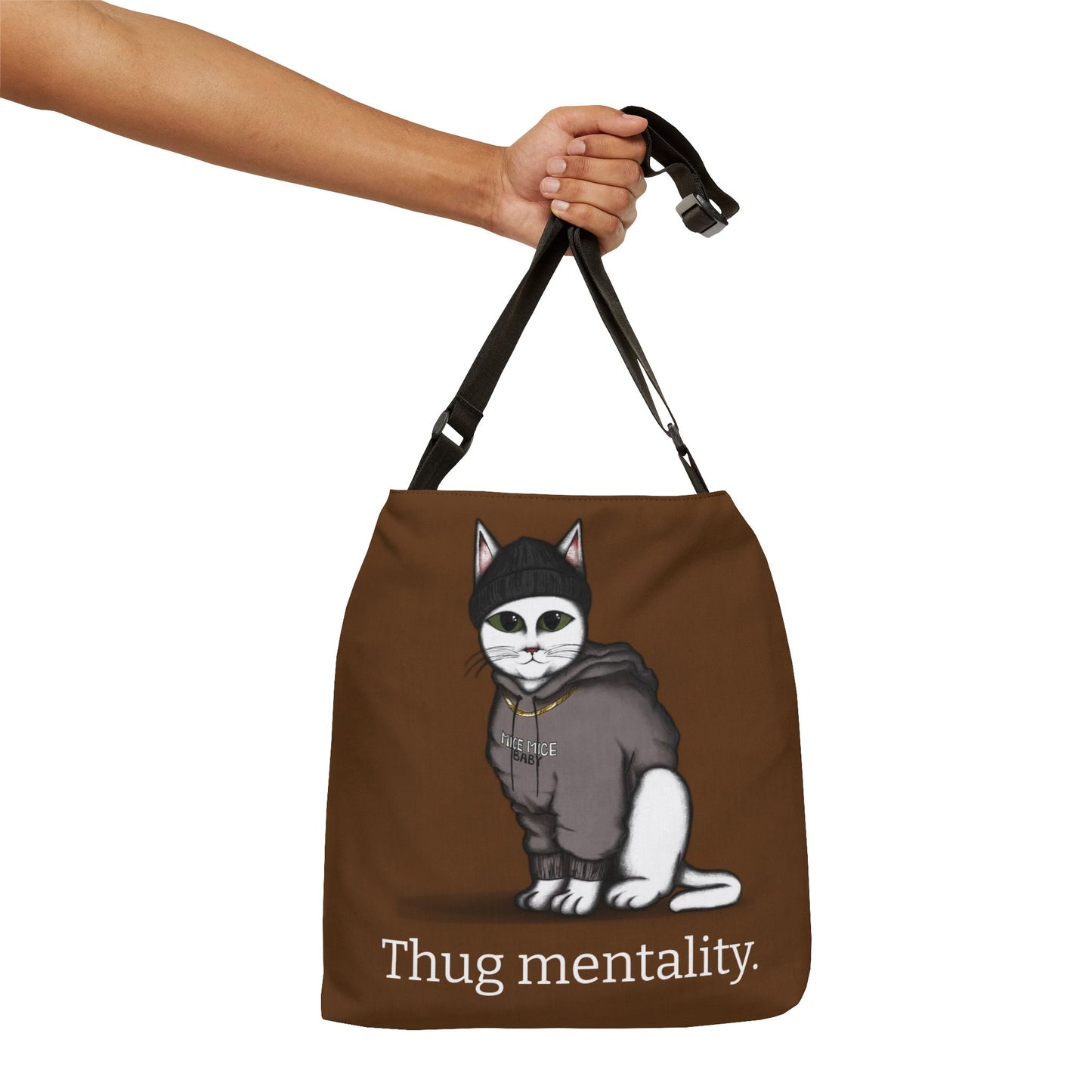 "Thug mentality" Adjustable Tote Bag