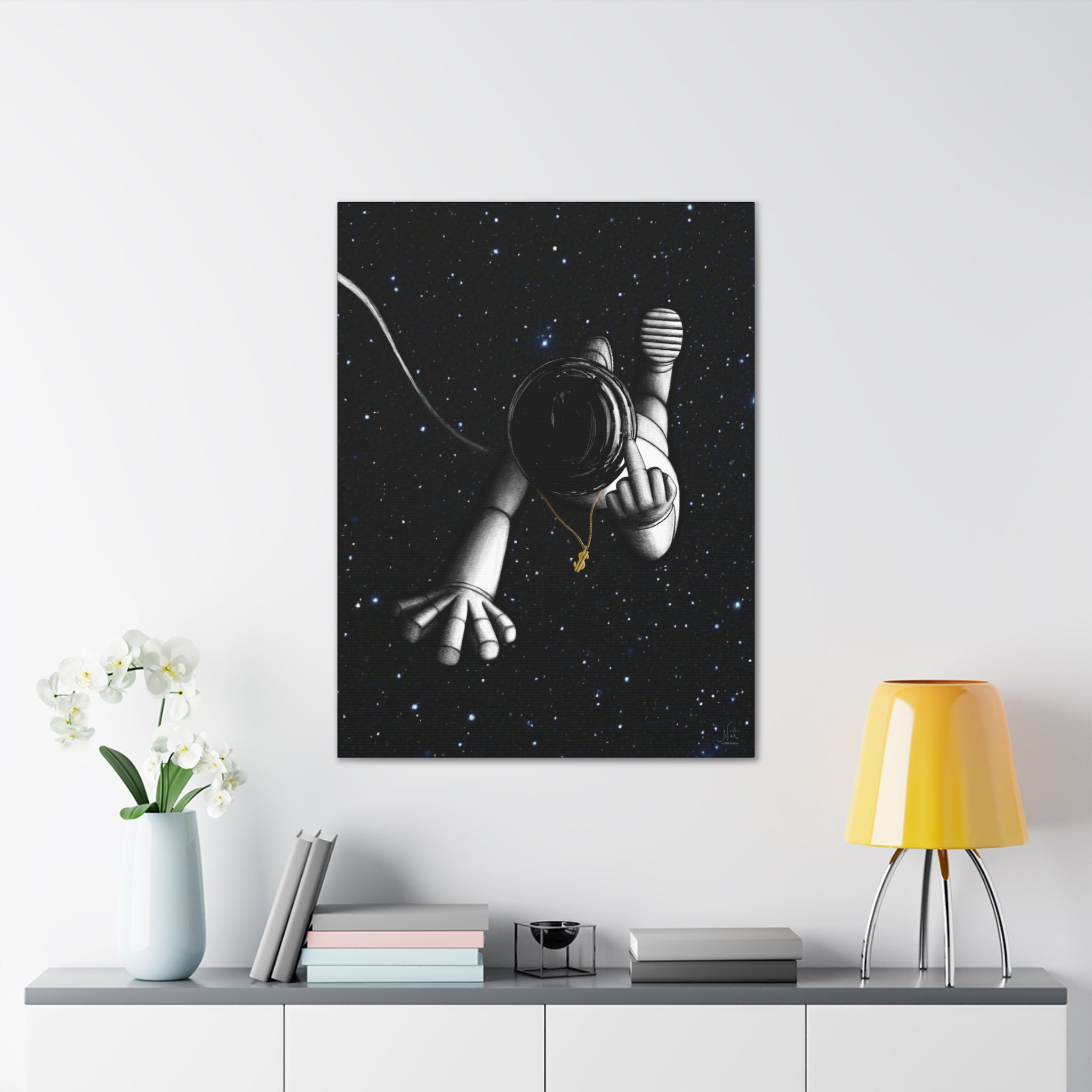 "Give Me Space" Art Canvas Print — Modern Abstract Wall Decor