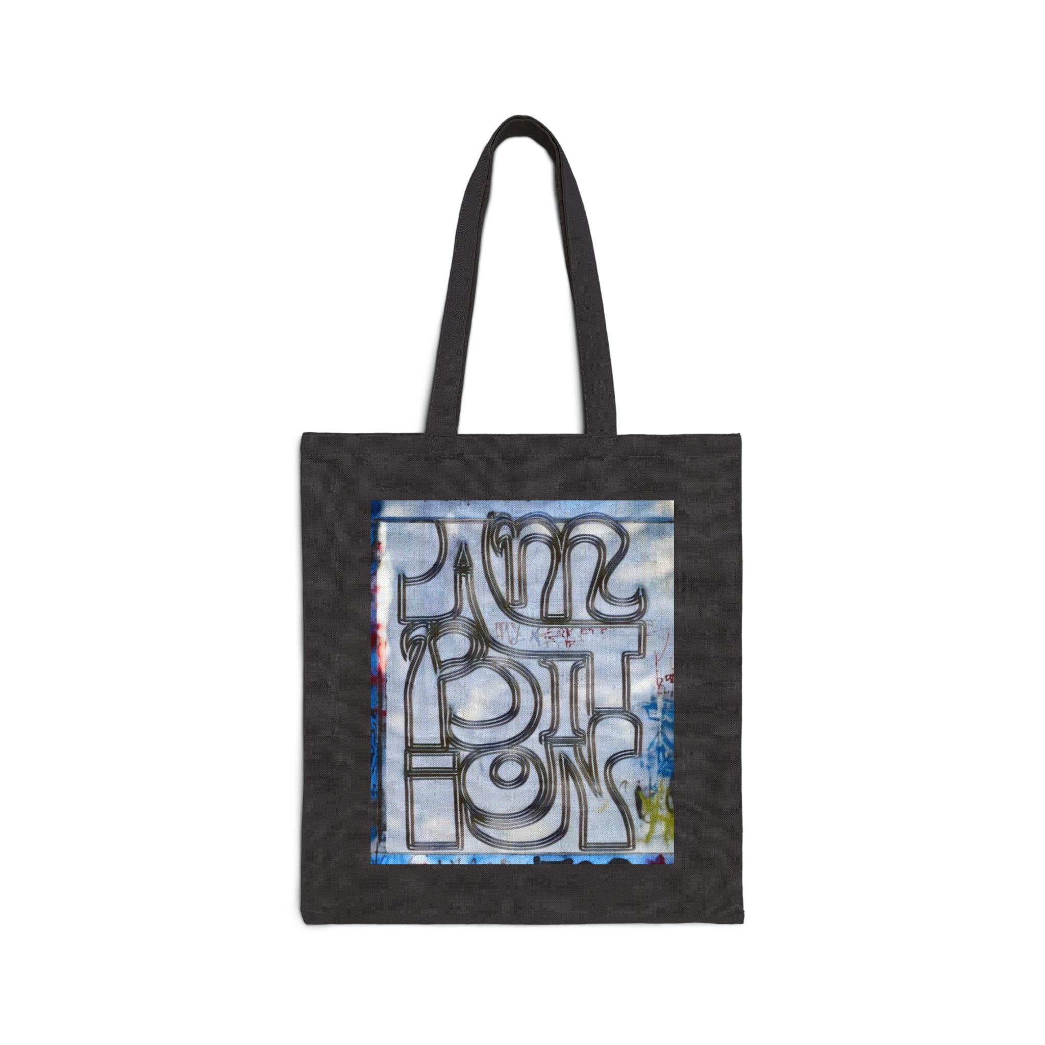 Canvas Tote Bag — Urban Graffiti ‘Play Action’ Art Print