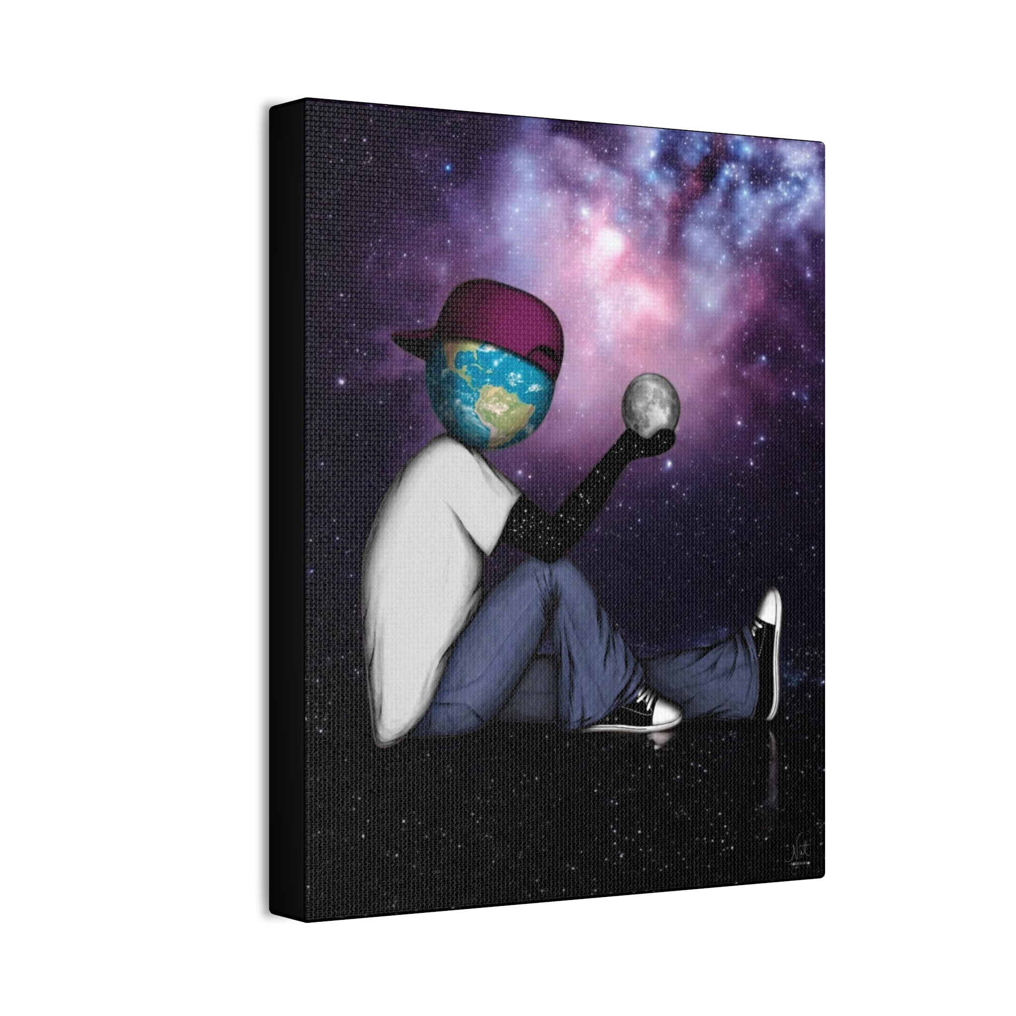 "The World A Head" Art Canvas Print — Modern Abstract Wall Decor