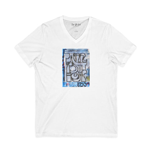 "Ambition" Abstract Graffiti V-Neck Tee — Urban Street Art Design