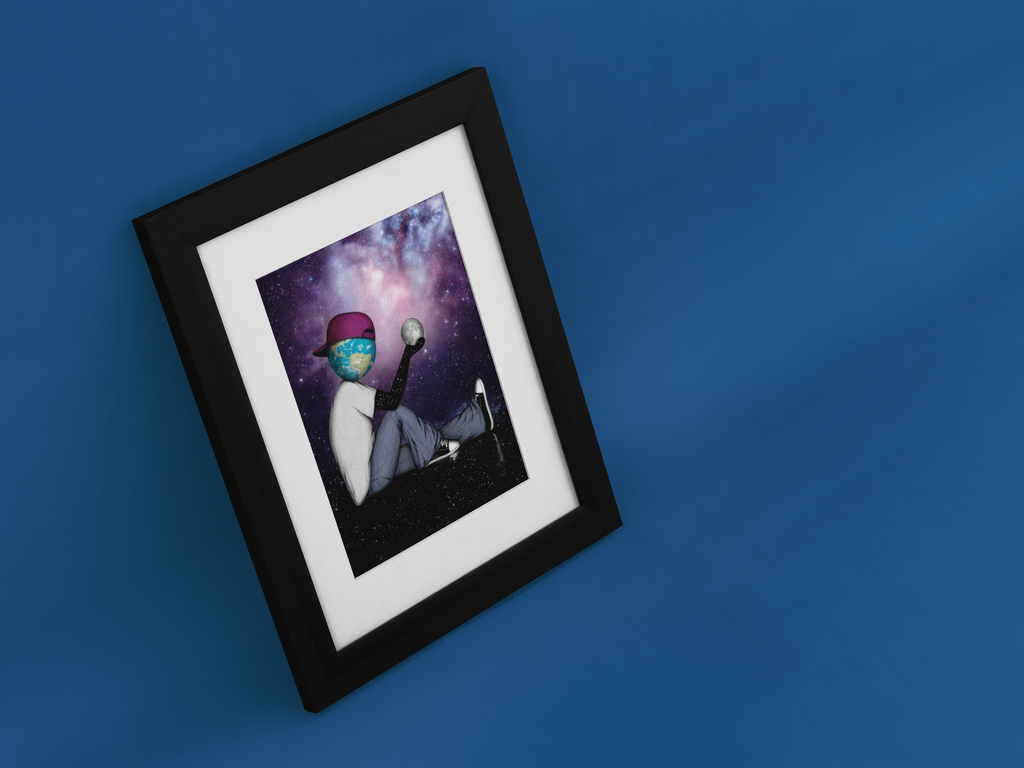 Mood Mail™ 5×7 Fine Art Print Card- "The World A Head"