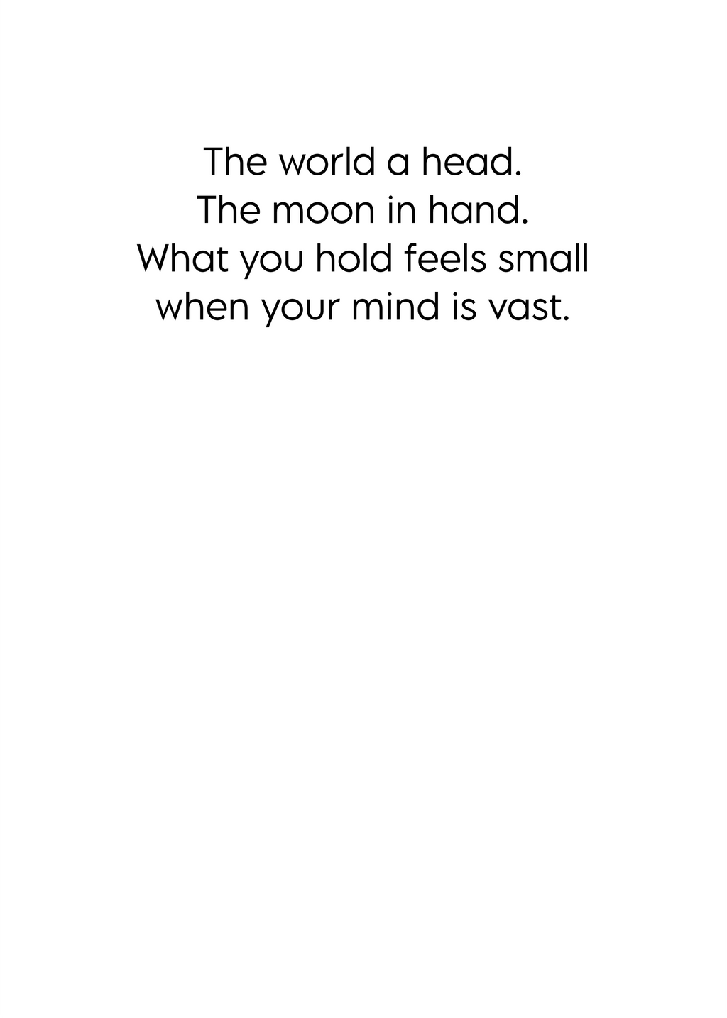Mood Mail™ 5×7 Fine Art Print Card- "The World A Head"