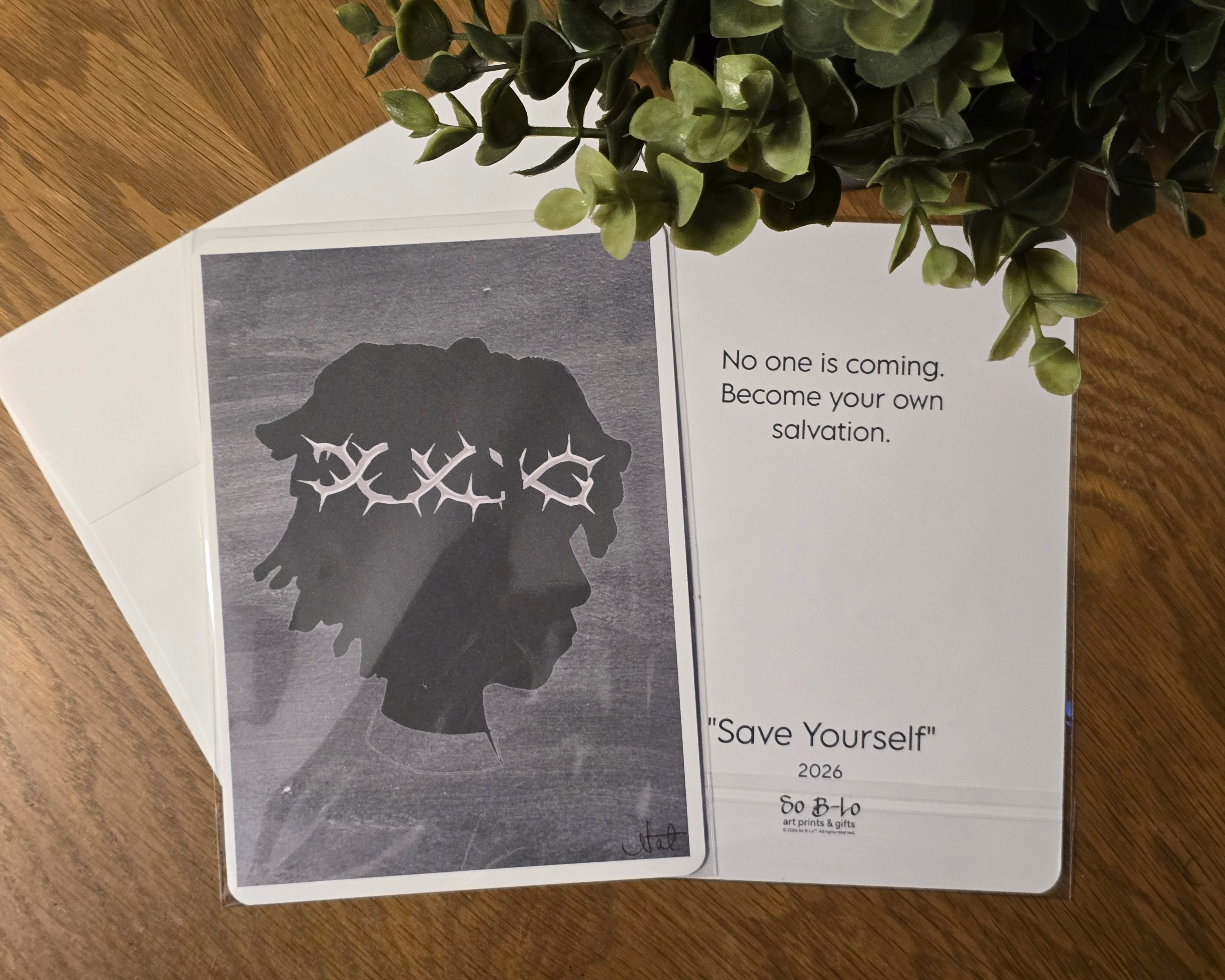 Mood Mail™ 5×7 Fine Art Print Card- "Save Yourself"