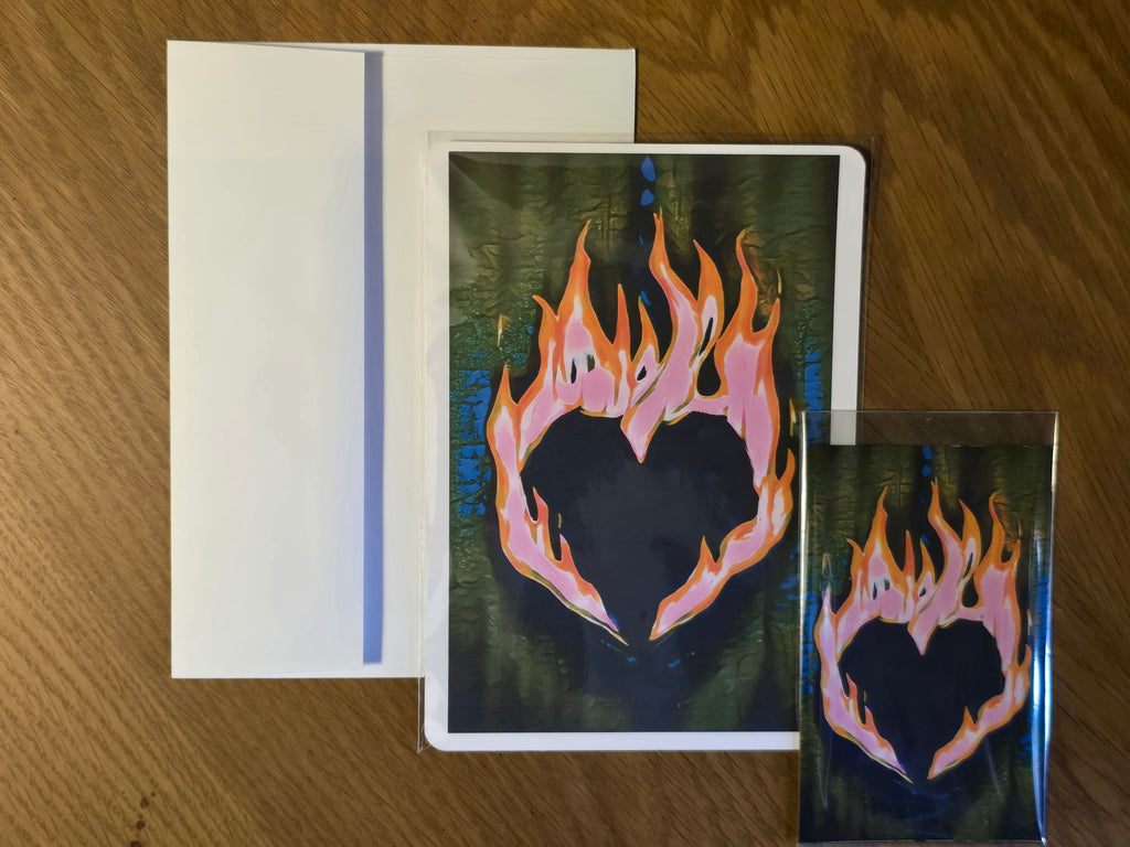 Mood Mail "Fire x Desire" 5x7 Art Print and Magnet Set