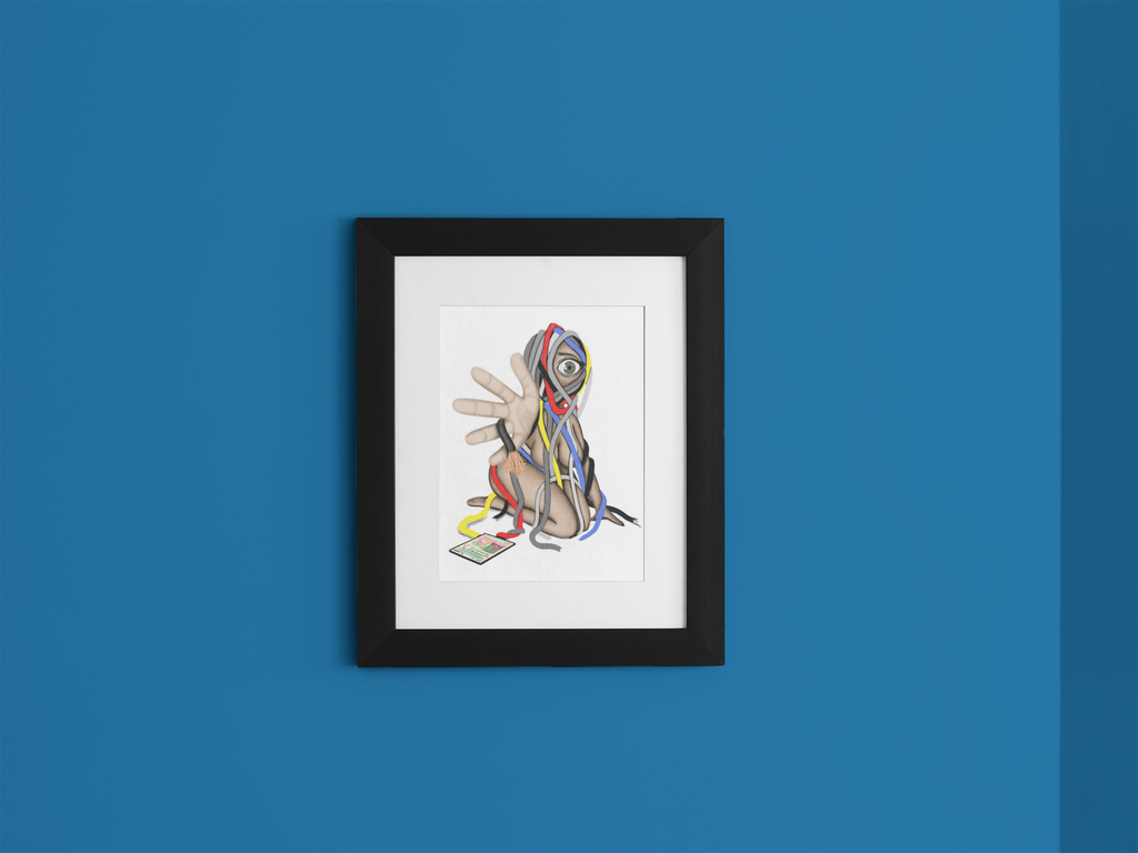 Mood Mail™ 5×7 Fine Art Print Card- "Wired Tangles"
