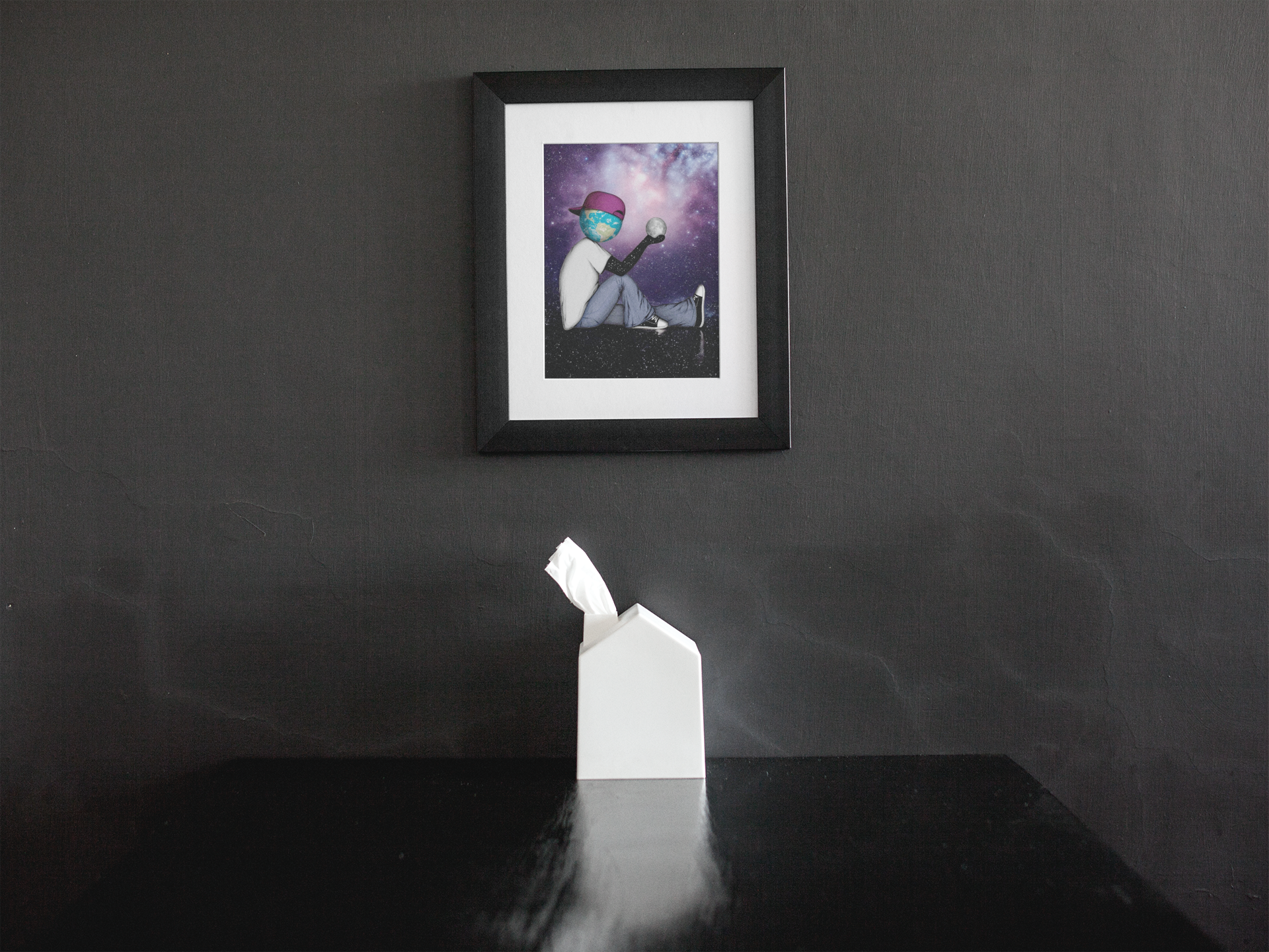 Mood Mail™ 5×7 Fine Art Print Card- "The World A Head"