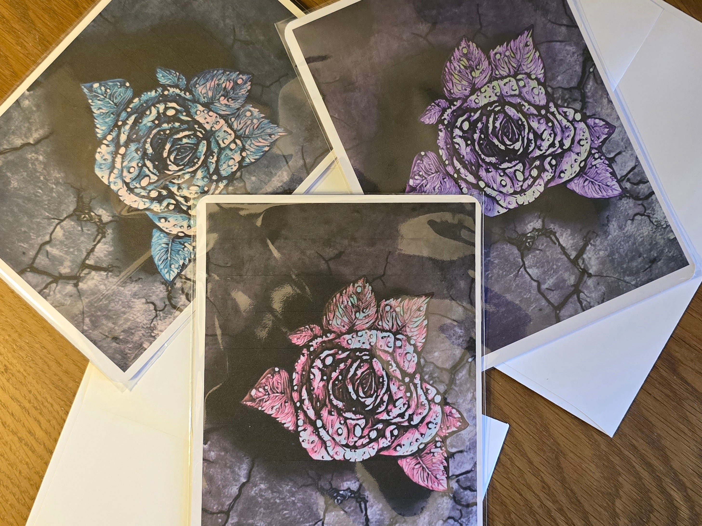 Mood Mail "Rose From the Concrete" 5x7 Art Print Bundle (Set of 3)