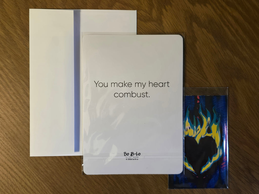 Mood Mail "Fire x Desire" 5x7 Art Print and Magnet Set