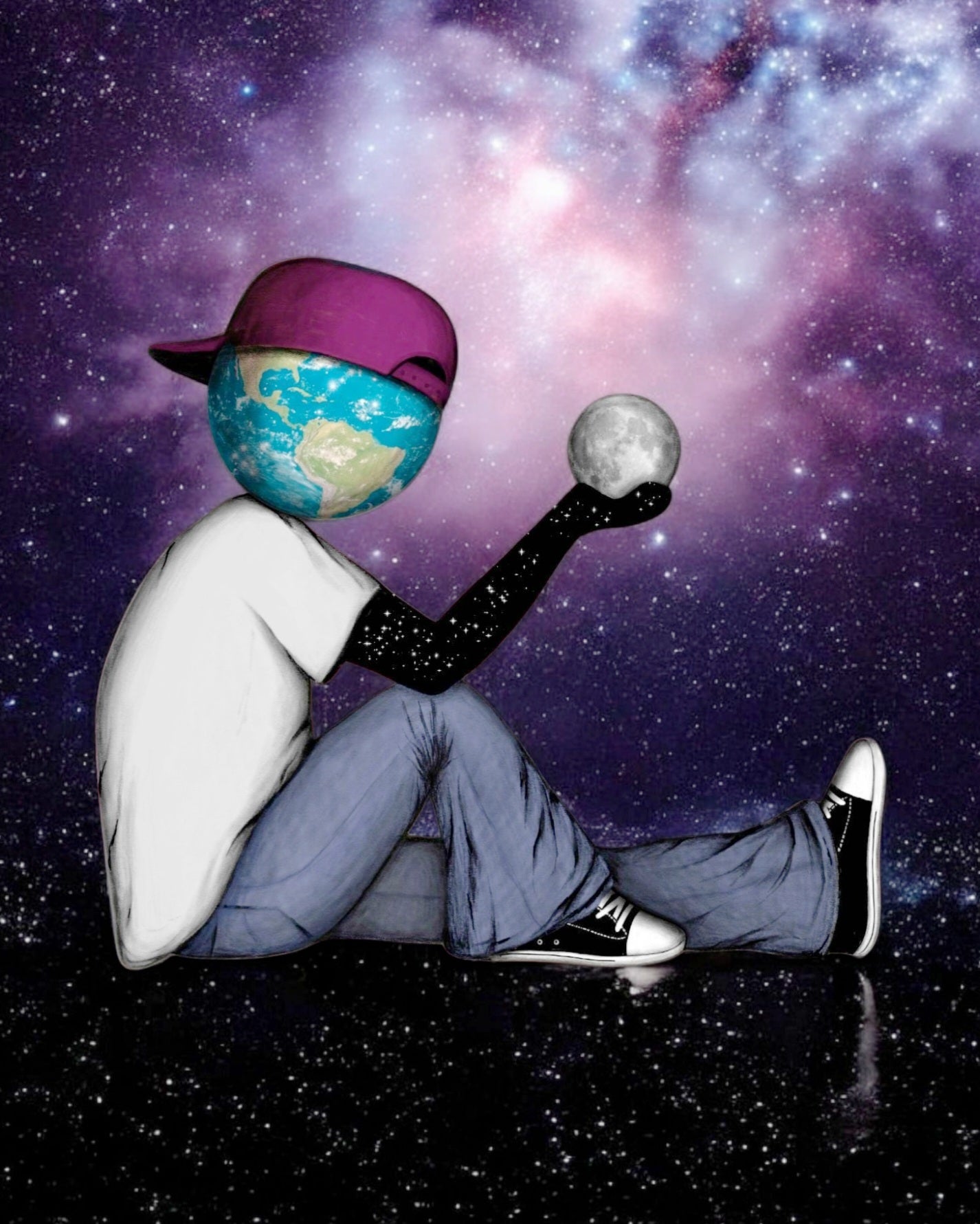 Mood Mail™ 5×7 Fine Art Print Card- "The World A Head"