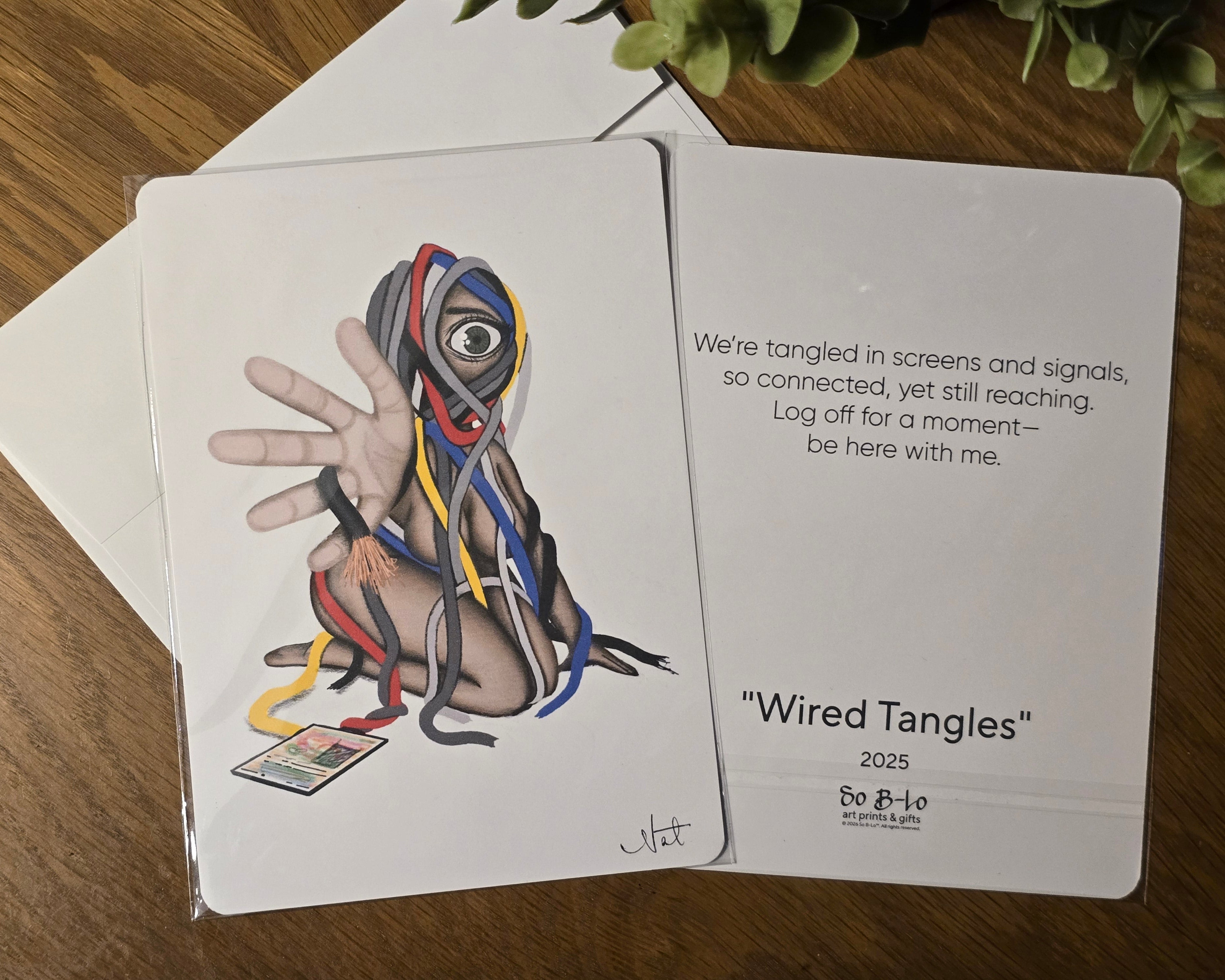 Mood Mail™ 5×7 Fine Art Print Card- "Wired Tangles"