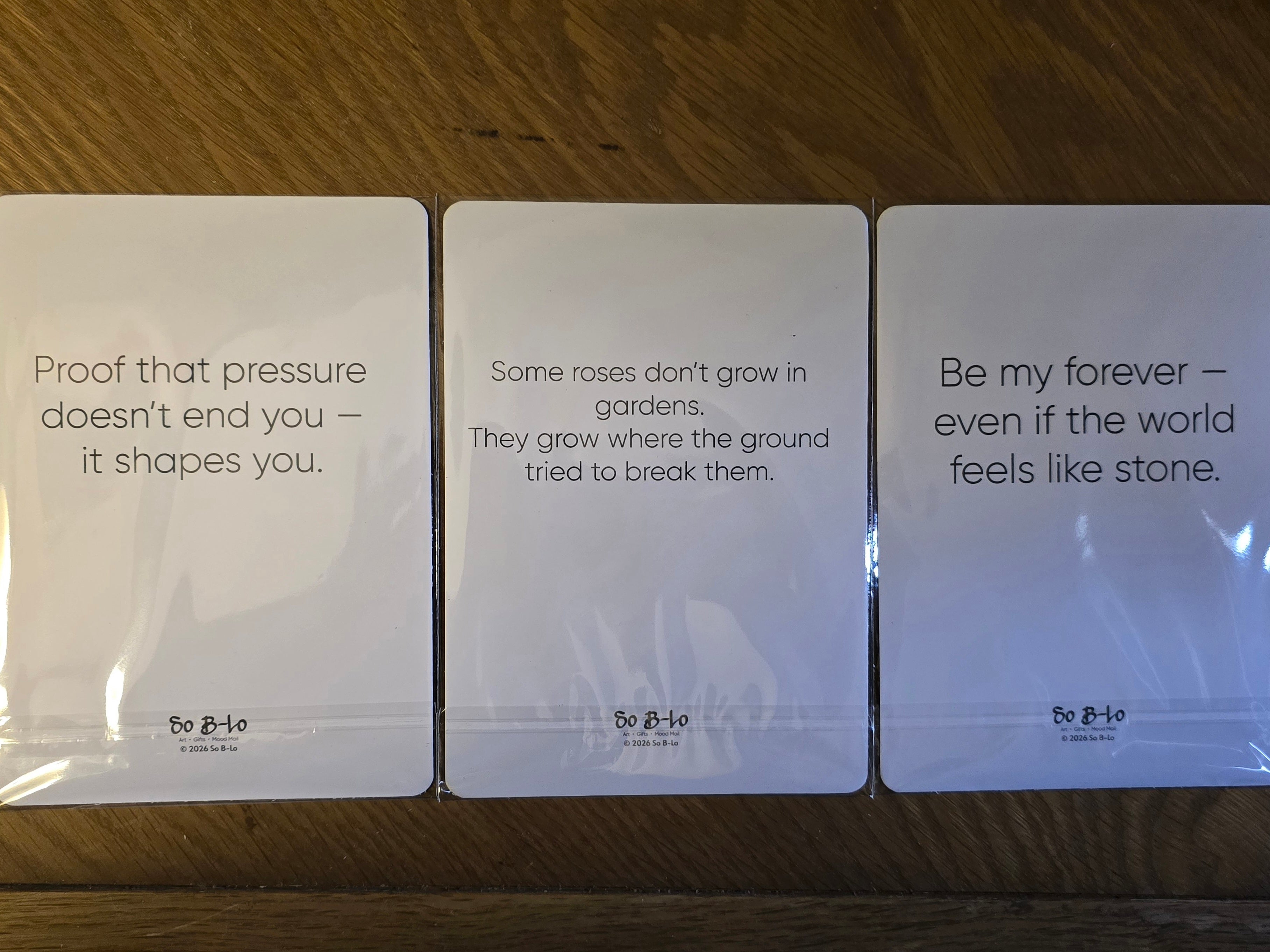 Mood Mail "Rose From the Concrete" 5x7 Art Print Bundle (Set of 3)