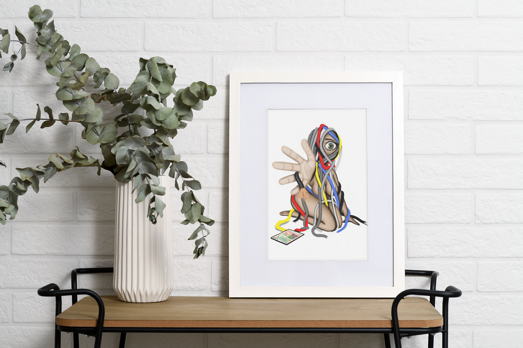 Mood Mail™ 5×7 Fine Art Print Card- "Wired Tangles"